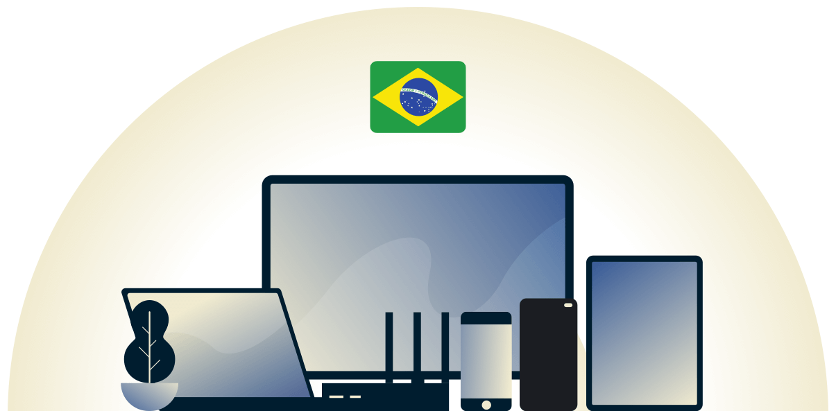 Brasilien-VPN sch&uuml;tzt eine Vielzahl von Ger&auml;ten.